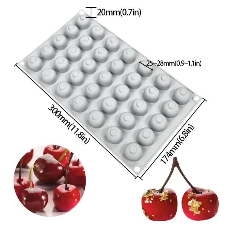 Chestnut Raspberry Peanut Mushroom Silicone Mold Fondant Cake DIY Qme MCM258