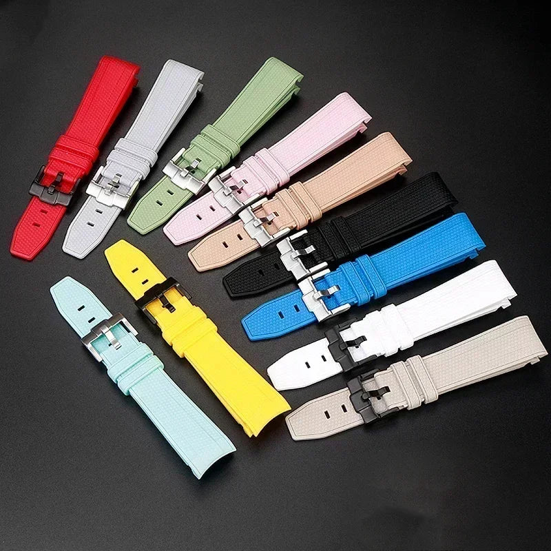 Watch Band for Omega X Swatch Joint MoonSwatch Speedmaster Curved End Rubber Silicone Strap Women Men Soft Sport Bracelet 20mm Qme