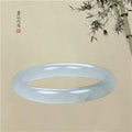 Natural Ice Ink Jade White Moonlight Jade Bracelet Grey Ice Emerald Color Women's Jewelry Wholesale Qme Round bar 58-62mm