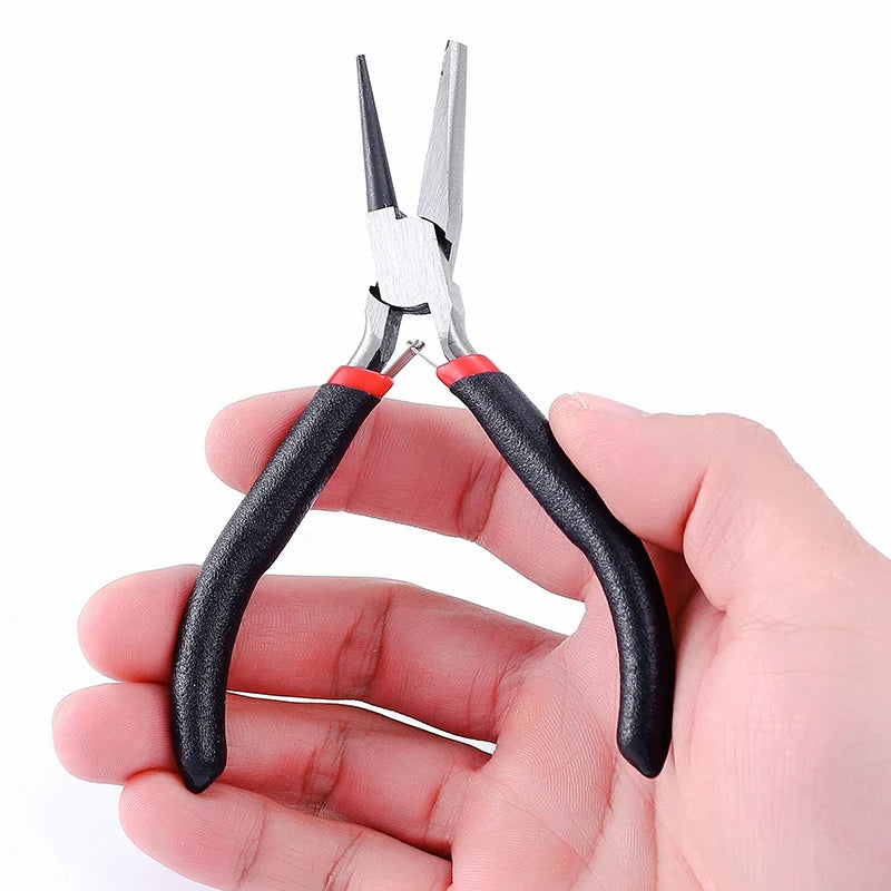 Pink Round Concave Pliers Wire Looping Mini Precision Pliers Wire Bending Tools for DIY Jewelry Making Eye Hobby Projects Qme 2