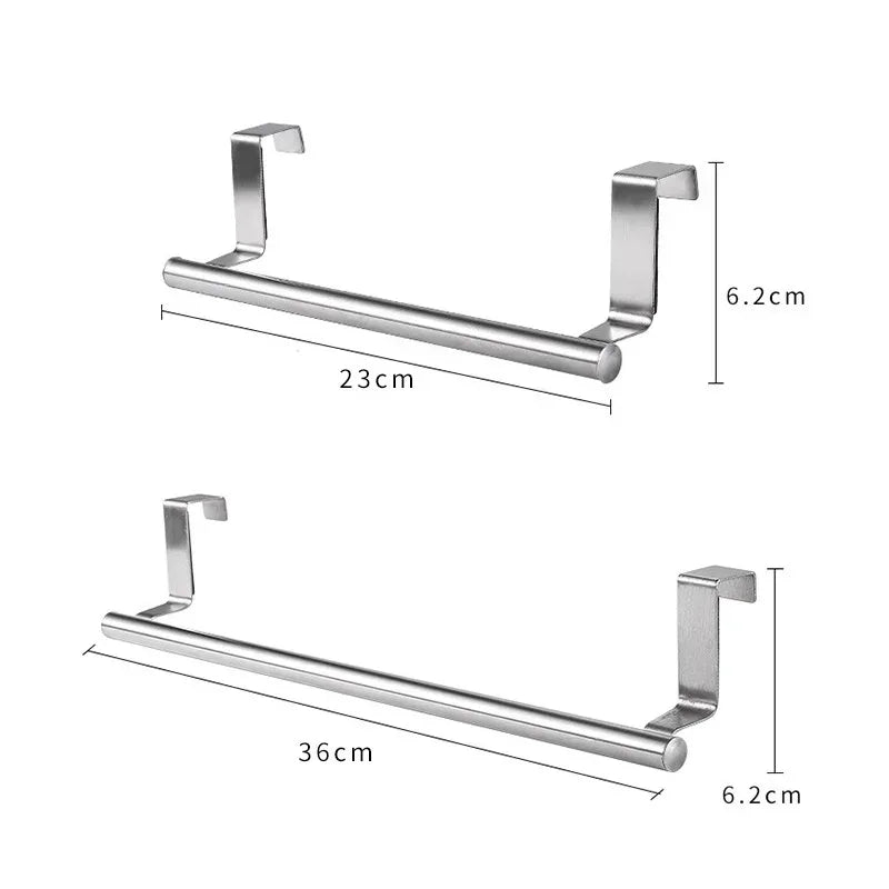 Stainless Steel Towel Rod,drillless Cabinet Door Rack Hanging Towels,Bathroom Accessories Door,Kitchen/bathroom Storage Qme