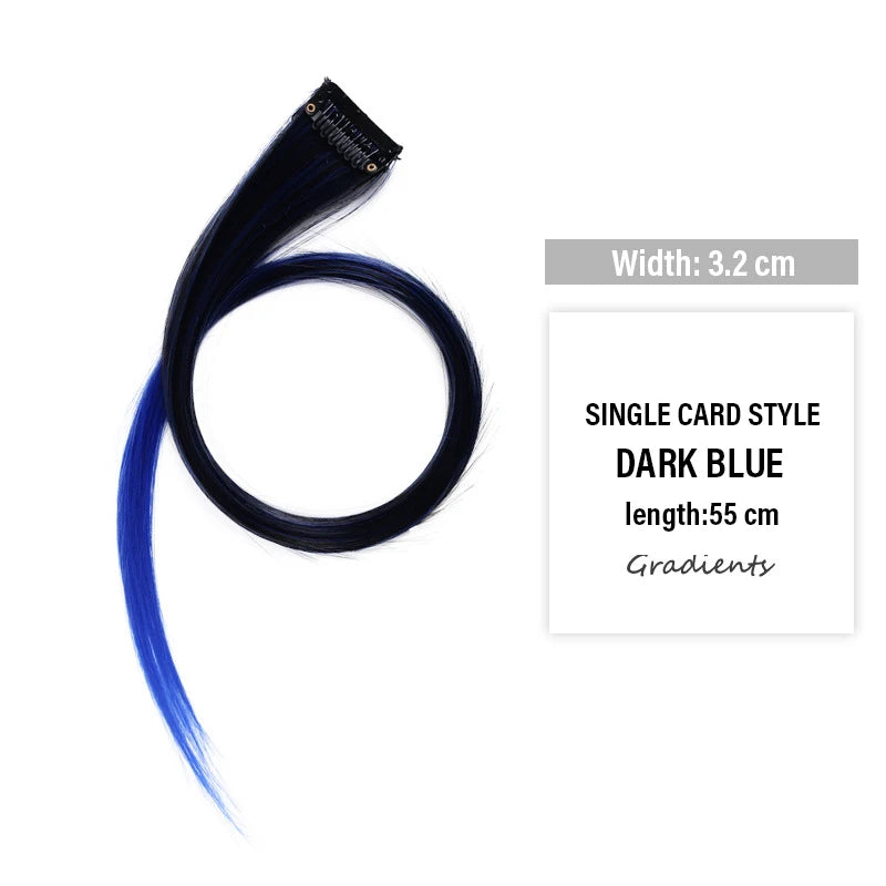 Colored Clip-in Hair Extensions High-temp Matte Fiber Seamless