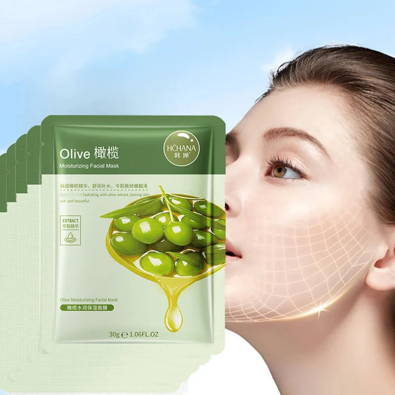 Olive Moisturizing Facial Mask Rich Glycerin Daily Care Suitable All Qme
