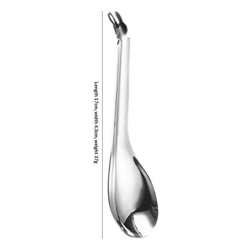 Stainless Steel Kitchen Spoon Cuisine Caviar Builder Roe Sauce Qme C