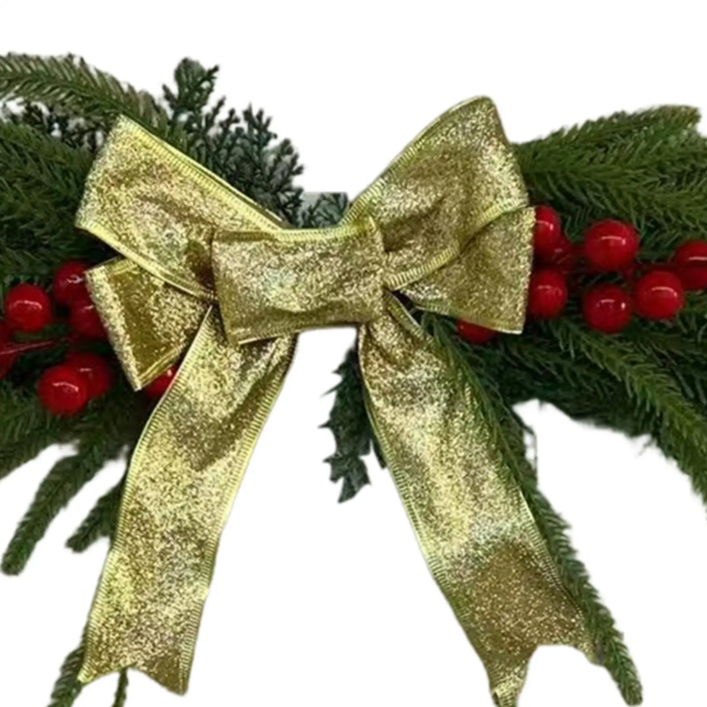 Christmas Wreath Artificial Greenery Winter Door Decorations Mirror Qme