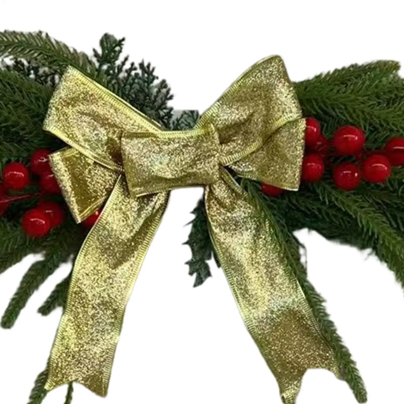Christmas Wreath Artificial Greenery Winter Door Decorations Mirror Qme
