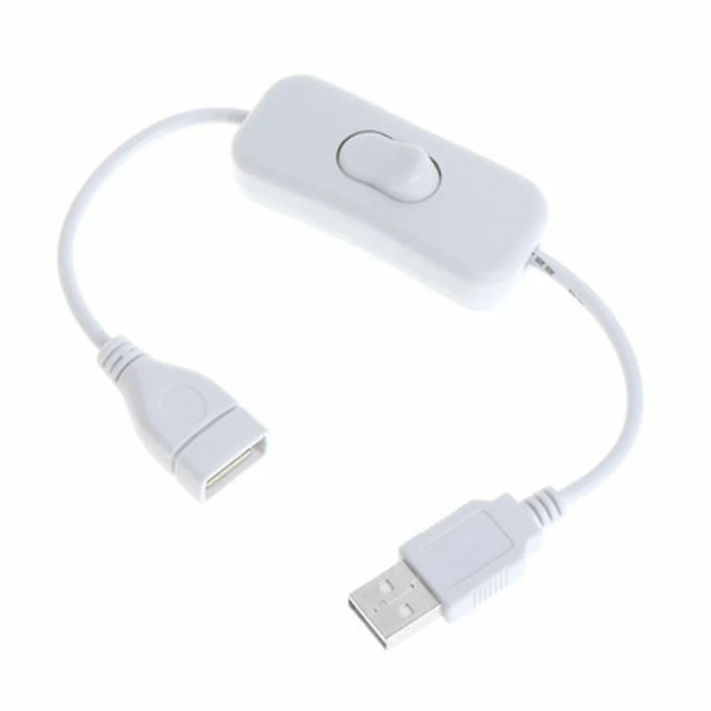 10PCS 28cm USB Cable Extension Cord With Switch ON/OFF Cable Adapter USB Male-to-master Data Cable Power Supply For USB Lamp Fan Qme