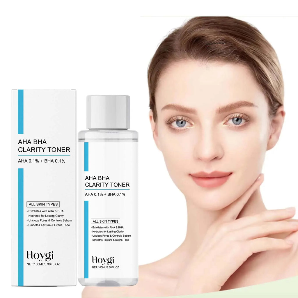 AHA BHA Toner Gentle Exfoliating Toner for Oily Skin Pore Refining Soothing Hydrating Facial Essence Daily Oil Control Skincare Qme