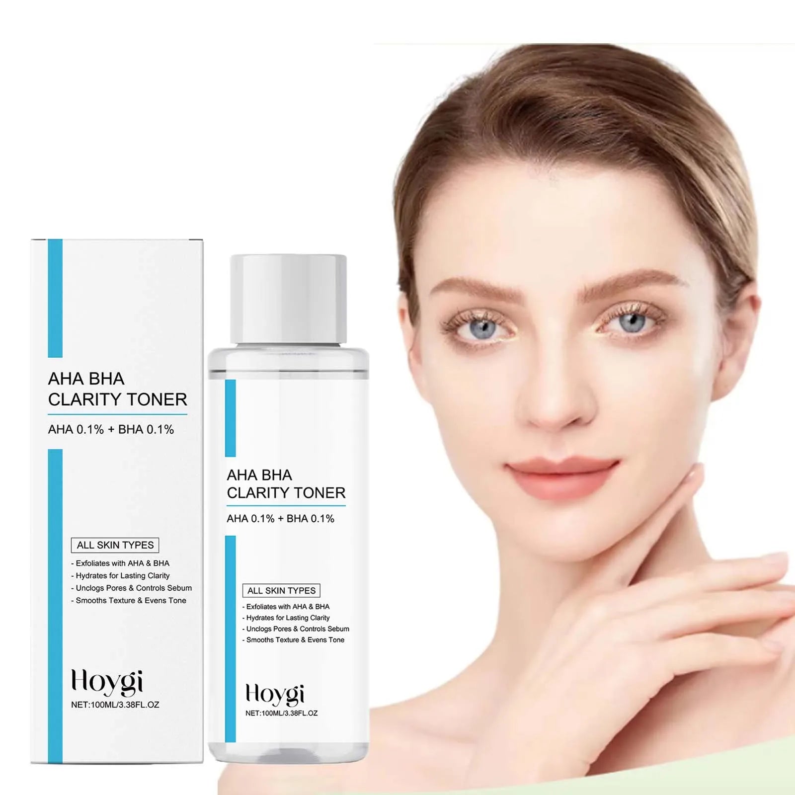 AHA BHA Toner Gentle Exfoliating Toner for Oily Skin Pore Refining Soothing Hydrating Facial Essence Daily Oil Control Skincare Qme