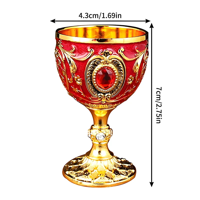 Metal Chalice Goblet Vintage Wine Champagne Liqueur Cup Perfect Bars Qme