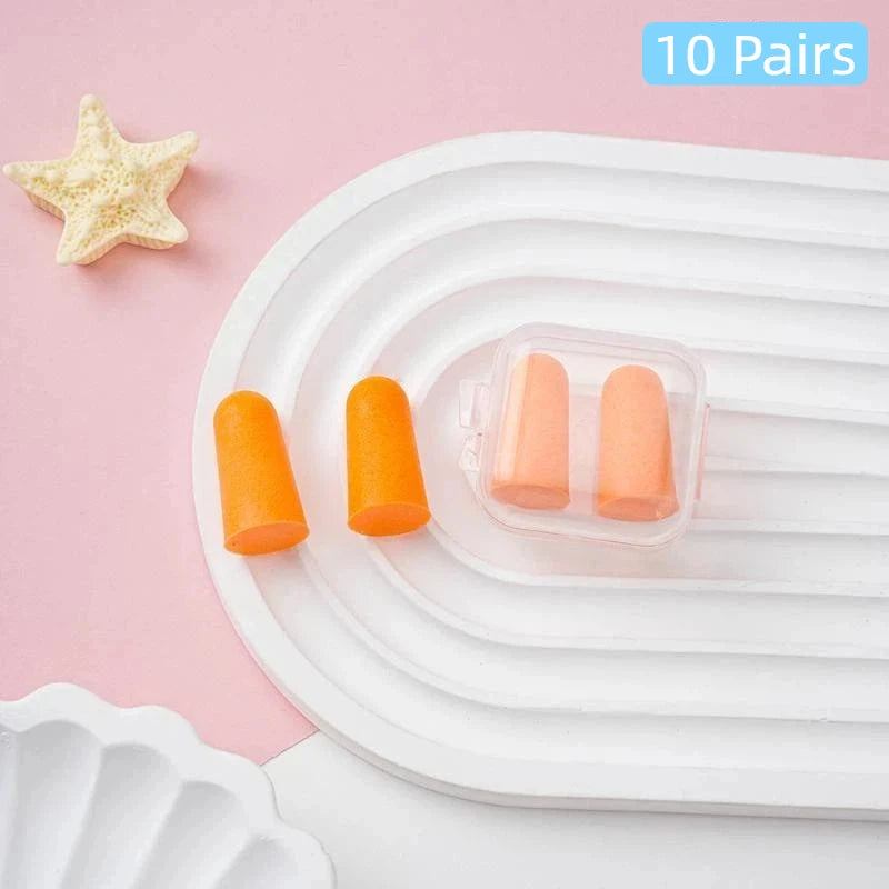 Soft Foam Earplugs 38dB Noise Cancelling 10 Pairs Multicolor Qme A20
