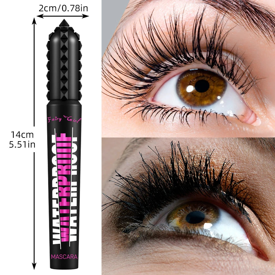 Black Waterproof Mascara All Lengthening Make Up Products Eyelash Qme