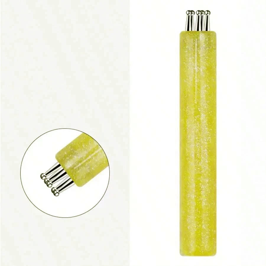 Bright Simple Quick Flower Painting Dotting Nail Art Tool Penneed Doh Qme YELLOW