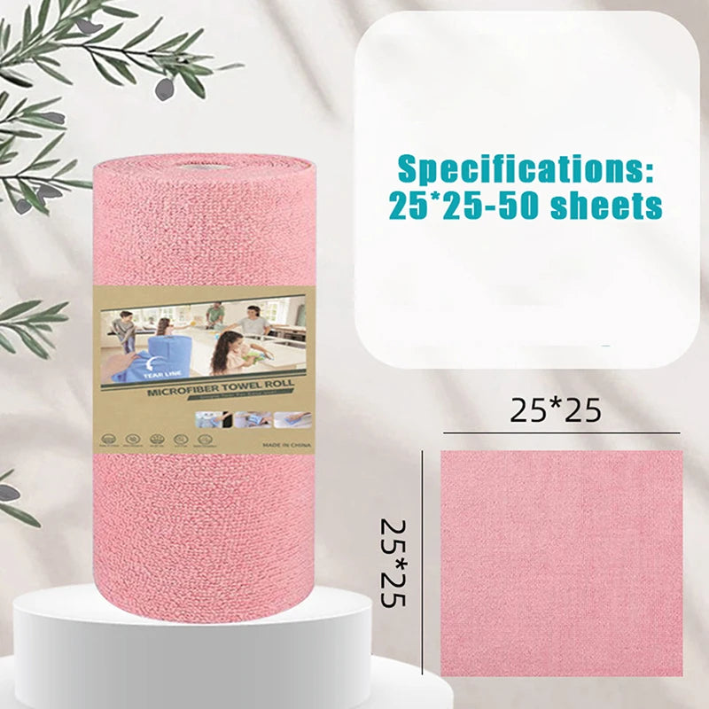 Removable Dishcloth 25x25cm Reusable Microfiber Kitchen Towels Absorbent Qme A3