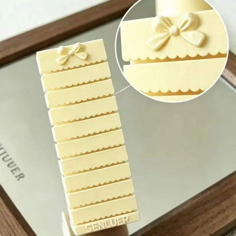 10-Compartment 3D Printing Nail Transfer Paper Storage Box Portable Qme Light yellow