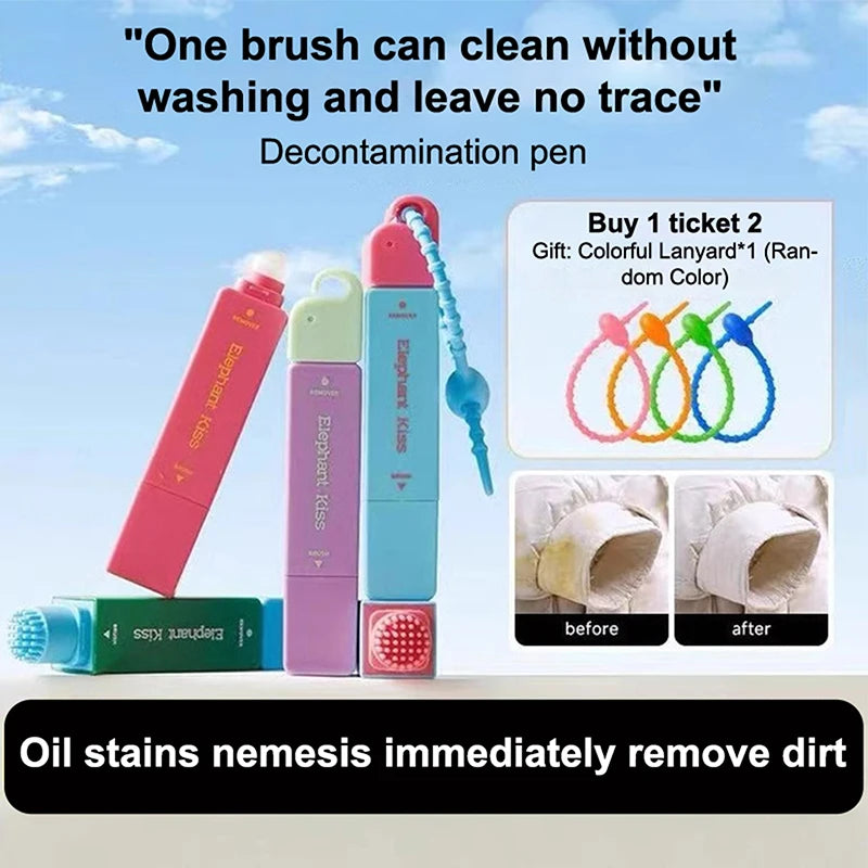 White Clothes Stain Remover Pen Household Powerful Degreasing Pen Portable Waterless Oil Stain Remover Pen For Emergency Use Qme