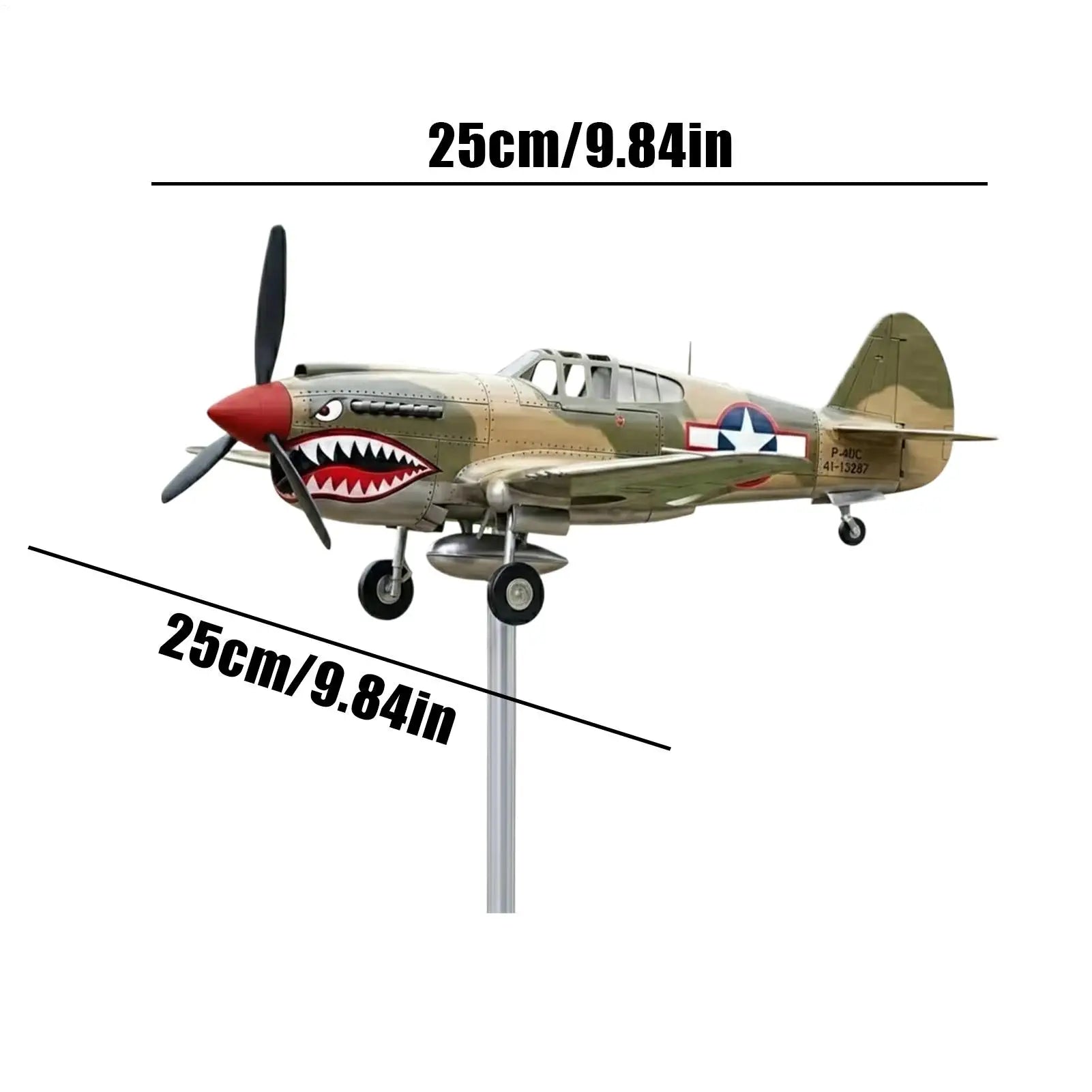 Wind Vane Wind Spinner Sculpture 3D Historical Airplane Weather Vane For Garden For Backyard Garden Patio Park Farm Beach House Qme