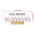 Acrylic Nail Shapes Display Board Wood Base Mannequin Fingertips Qme one size