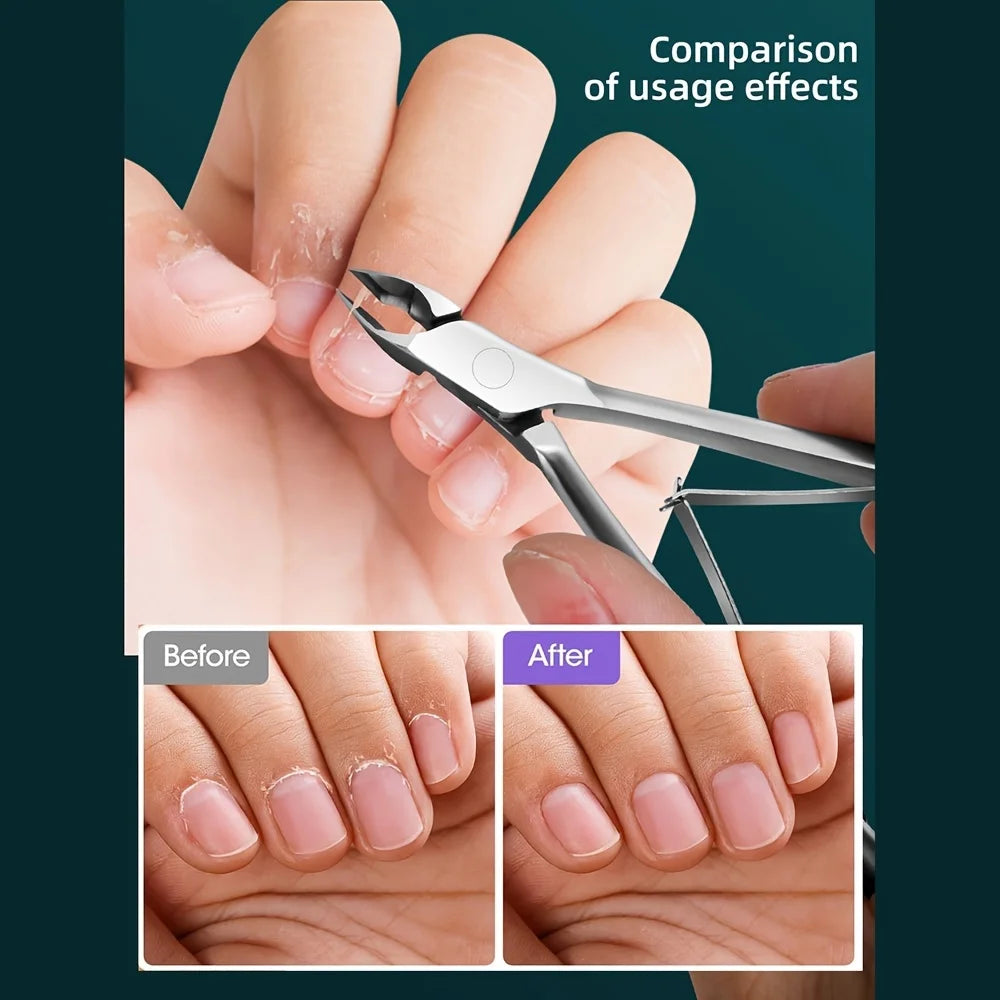 Professional Stainless Steel Cuticle Trimmer Sharp Blade Dual Spring Qme