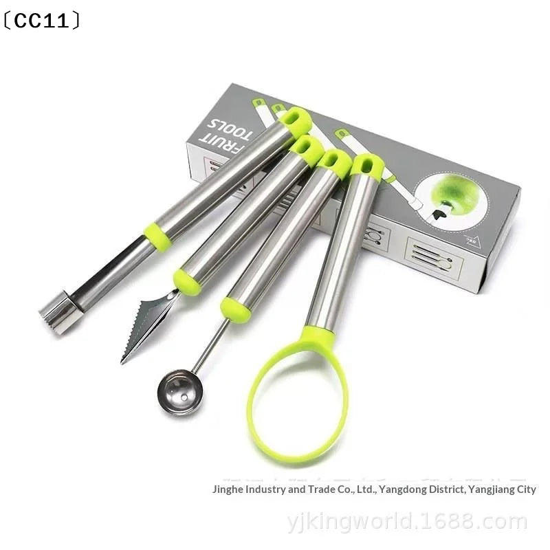 Stainless Steel Fruit Pitter Tool Melon Baller Corer Knife Baking Qme