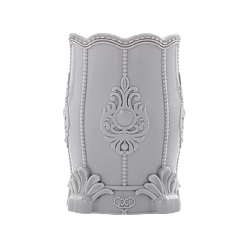 Vintage Matte Desk Organizer Versatile Nail Art Container Pastel Qme grey M