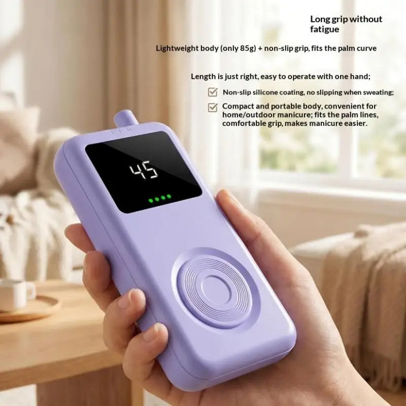 Low Noise Electric Portable Nail Drill Machine Rechargeable Sander Qme