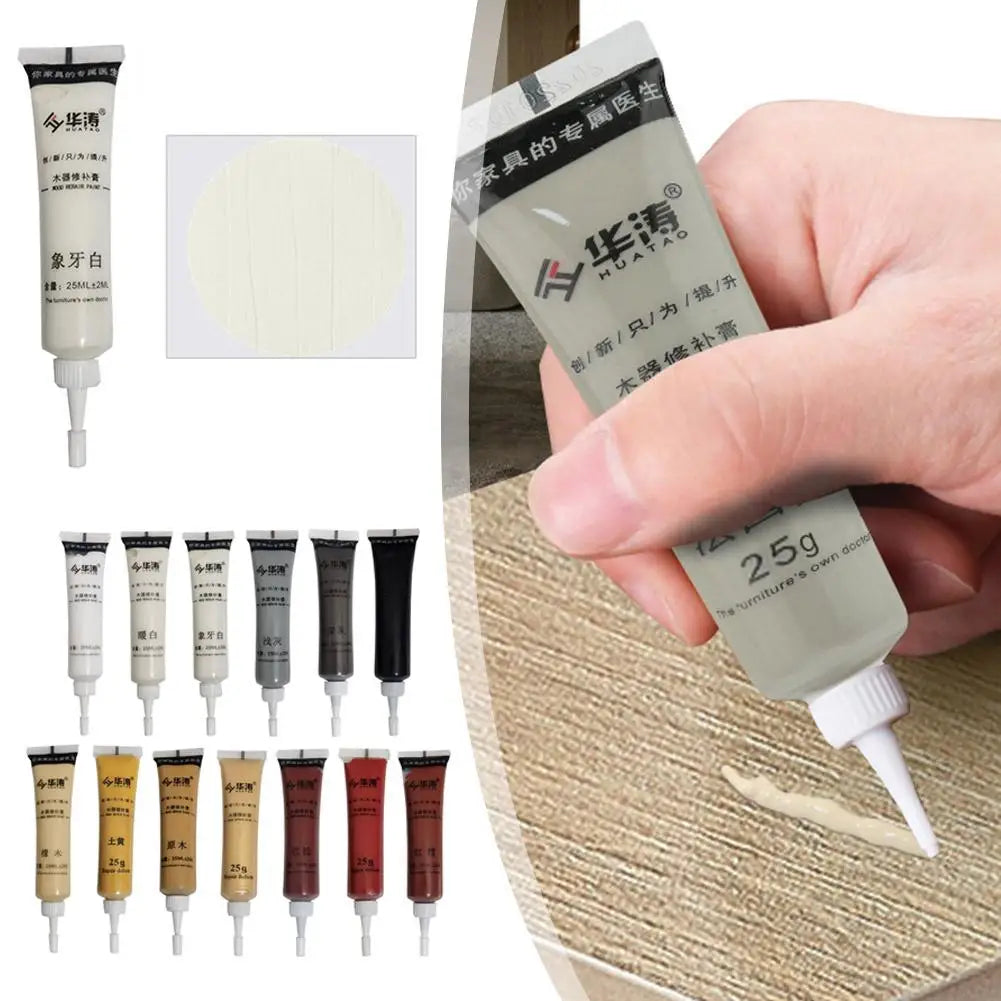 Multipurpose Multicolor Wooden Furnitures Scratch Repair Agent Damage Repair Cream Furniture Refinishing Paint Scratch Filler Qme