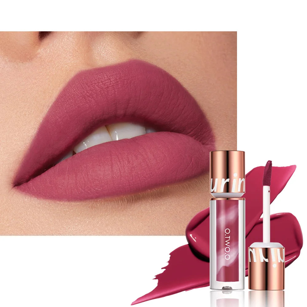O TWO Lipstick Lip Gloss Waterproof Velvet Non-stick Cup Ultra Stay Qme 07 Pink Rose China Mainland
