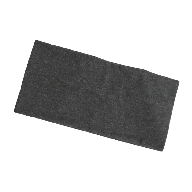 Wide Headband Sports Cycling Wash Face Hairbands Soft Yoga Knitted Qme Dark Grey