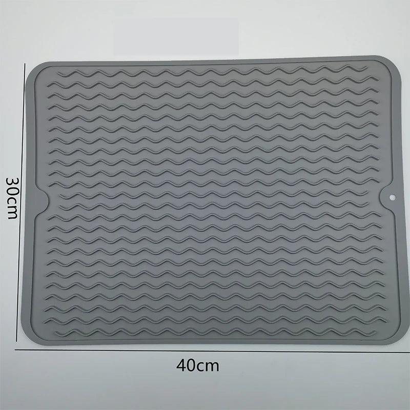 Silicone Dish Drying Mat 40 X Large Counter Draining Sink Trivet Qme 1pcs 1 30x40 cm Rectangular