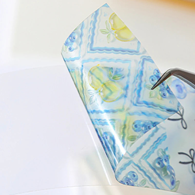 Transparent Glass Pattern Washi Tape, Decorative Background Tape for Journal Collage, Ideal for Holiday and Birthday Gifts Qme