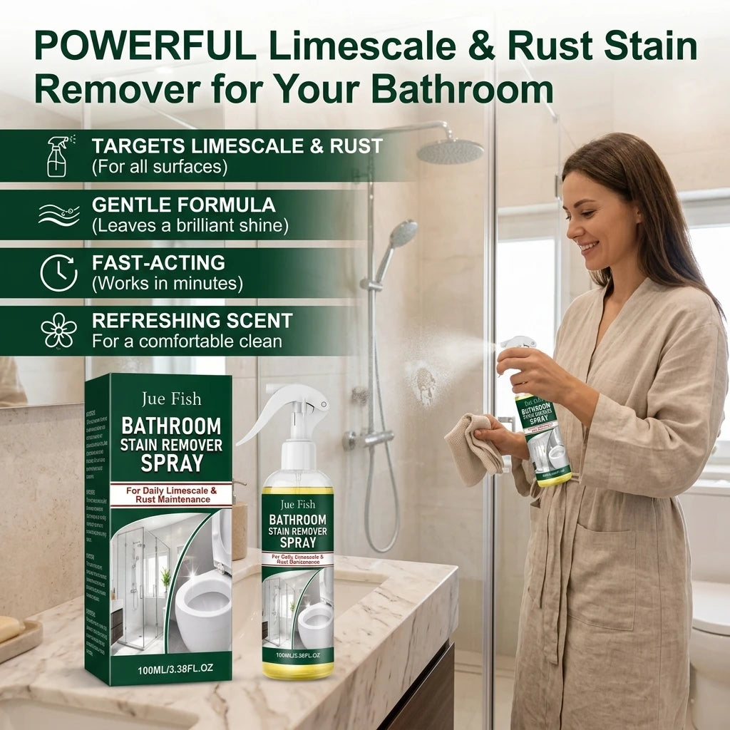 Bathroom Cleaning Spray Dissolve Scale Remove Mold Stains Eliminate Odors Long-Lasting Fragrance Multi-surface Limescale Cleaner Qme