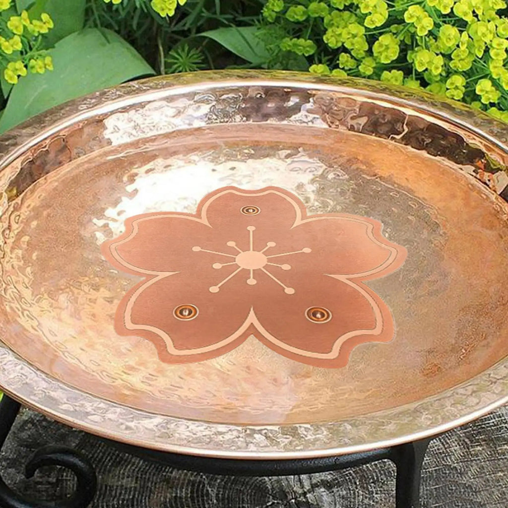 Copper Bird Bath Cleaning Disk Stable Feeder Bowl Purifier Plate Copper Bird Bath Purification Cleaner Disk for Outdoors Qme
