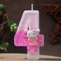 Cinnamon Dog 0-9 Numbered Birthday Candles Pink Cartoon Cake Topper Decorations Student Birthday Party Supplies Qme 4