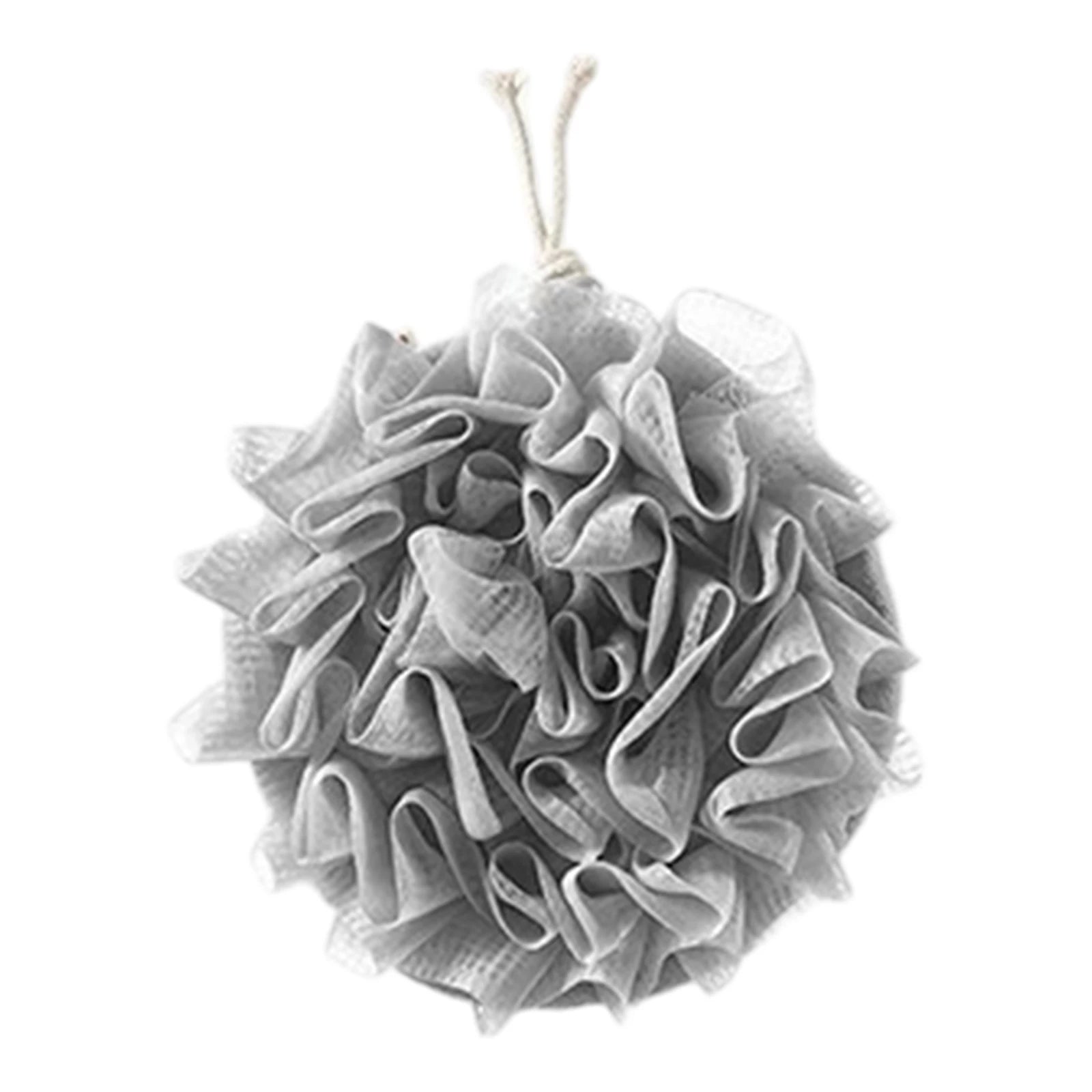 Soft Bath Scrub Bath Ball Body Clean Bath Puff Bathroom Supplies Multi-purpose Scrubbing Bubble Shower Mesh Sponge Qme Gray
