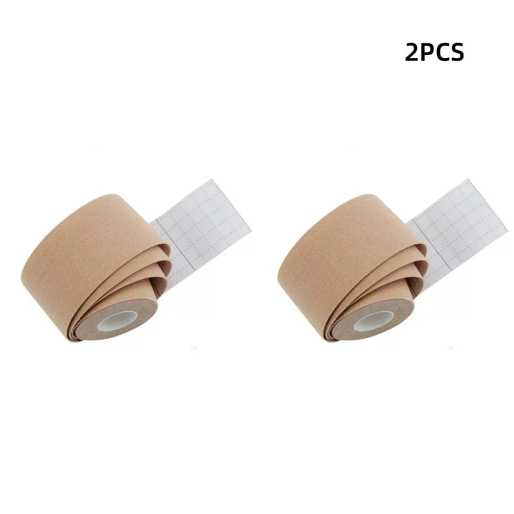 Sports Kinesio Tape Muscle Kinesiology Elastic Knee Pain Relief Strain Patch Athletic Recovery Stickers Fitness Bandages Qme Skin-2pcs