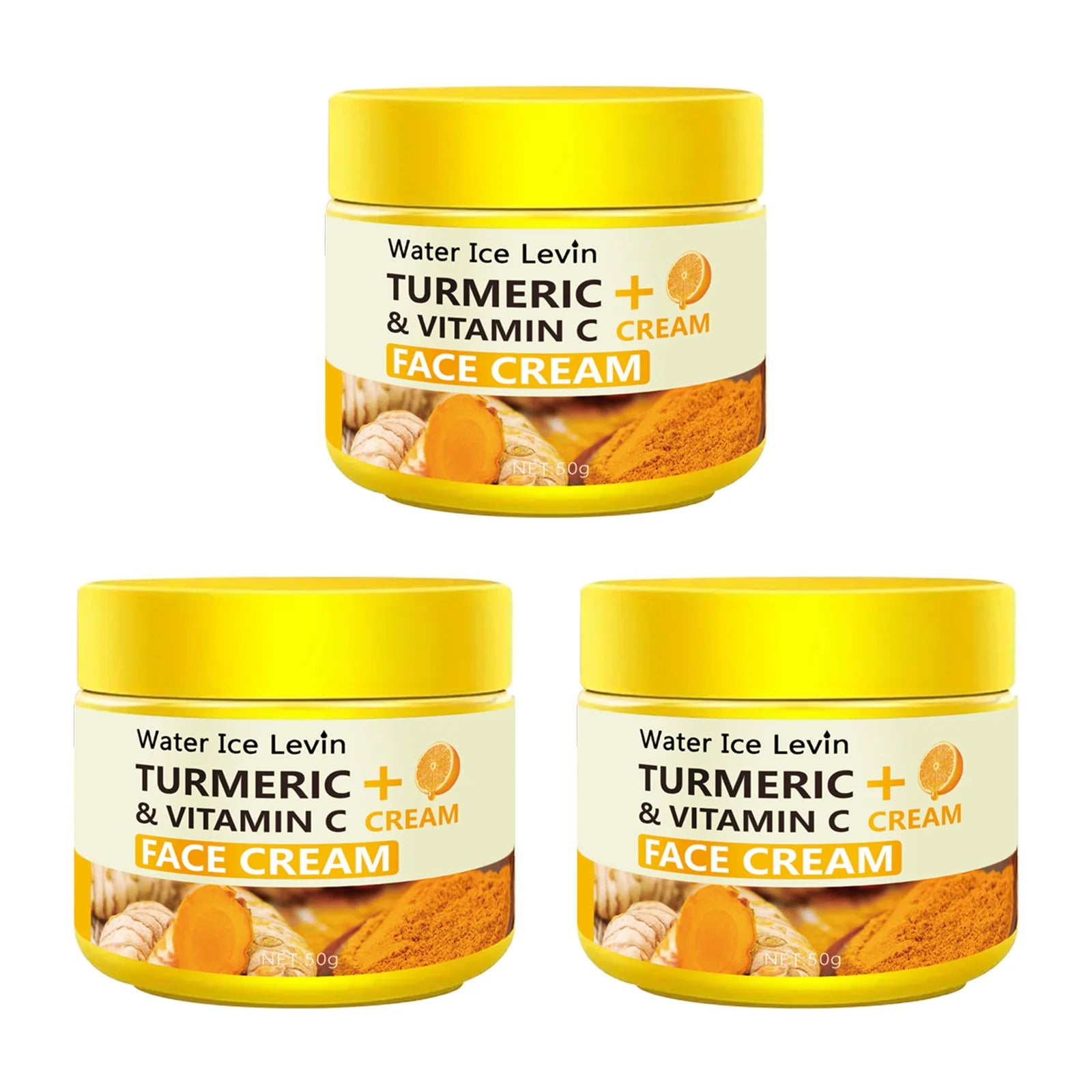Turmeric Vitamin C Anti-Aging Cream Moisturizing Anti-Wrinkle Collagen Hyaluronic Acid Cream Skin Care Cosmetics 50g Qme C