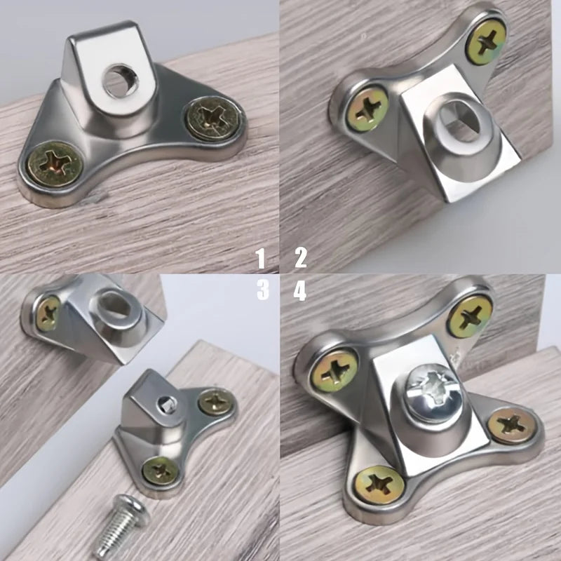 6 Sets of Zinc Alloy Butterfly Angle Bracket, Removable Angle Bracket, with Screw - Support Connectors for Furniture, Qme