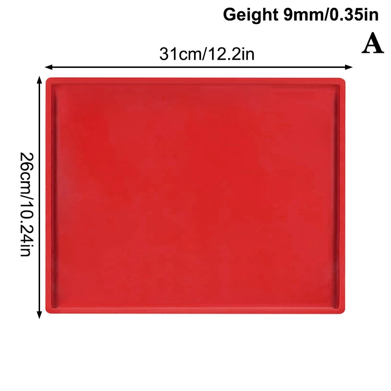 Multifunctional Silicone Cake Roll Mat Non-stick Bakeware Tray Pan Qme A Red