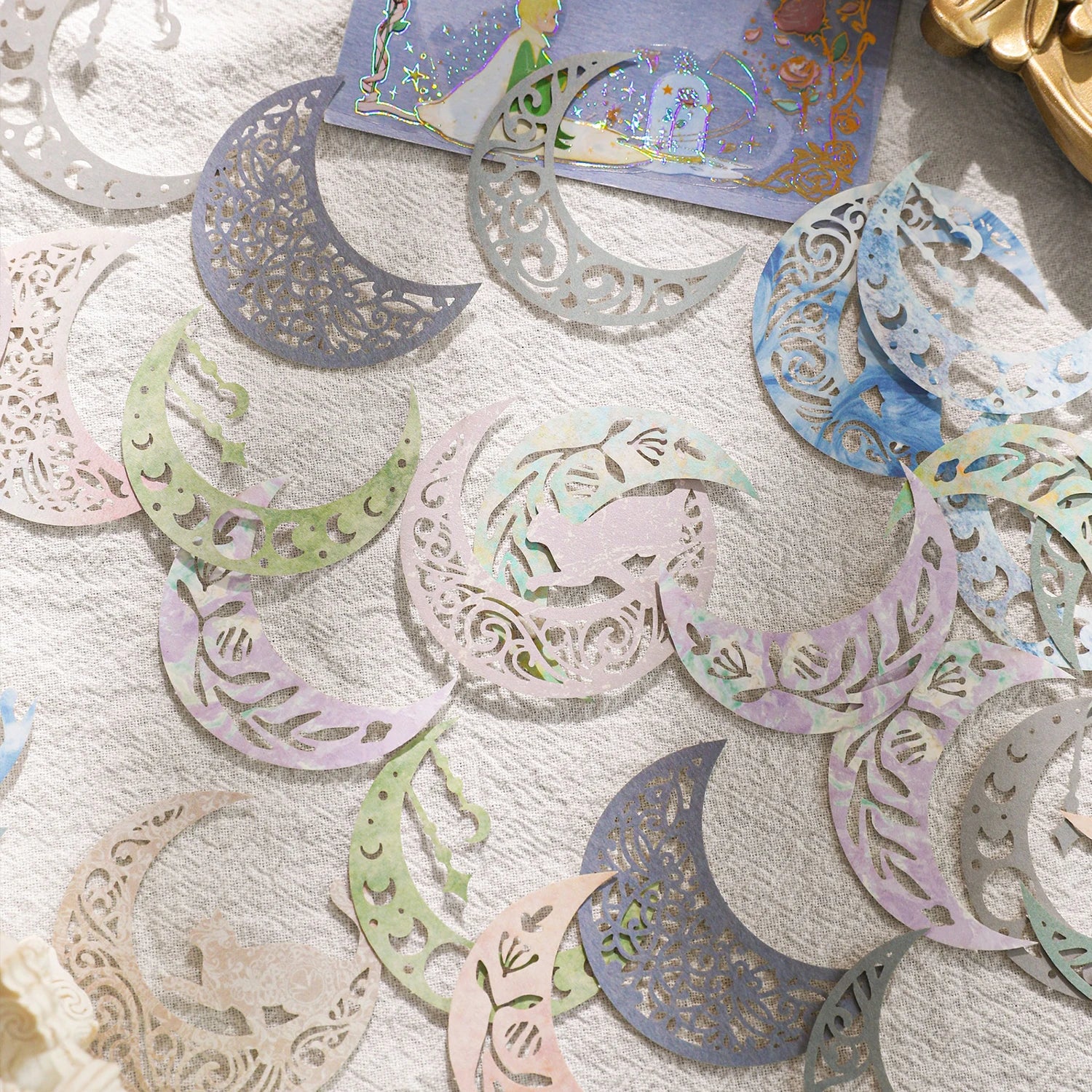30pcs/pack Decor Scrapbook Hollow lace Materials Paper Combo Kit DIY Junk Journal Collage Photo Album Vintage Stationery Qme