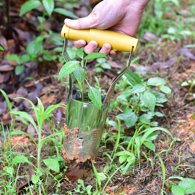 Stainless Steel Seeder Excavator Horticultural Wood Handle Hole Qme
