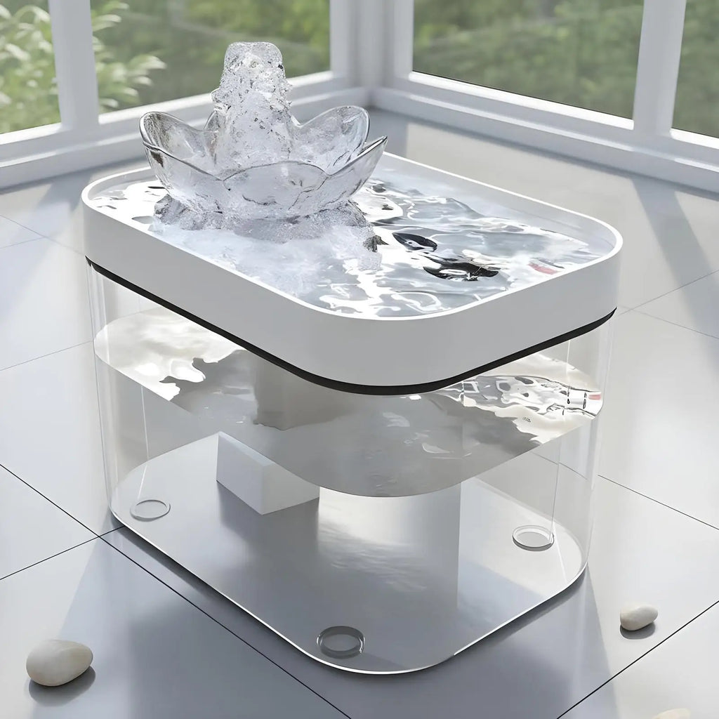 Cat Water Fountain USB Pet Filter Dispenser Silent Automatic Indoor Qme