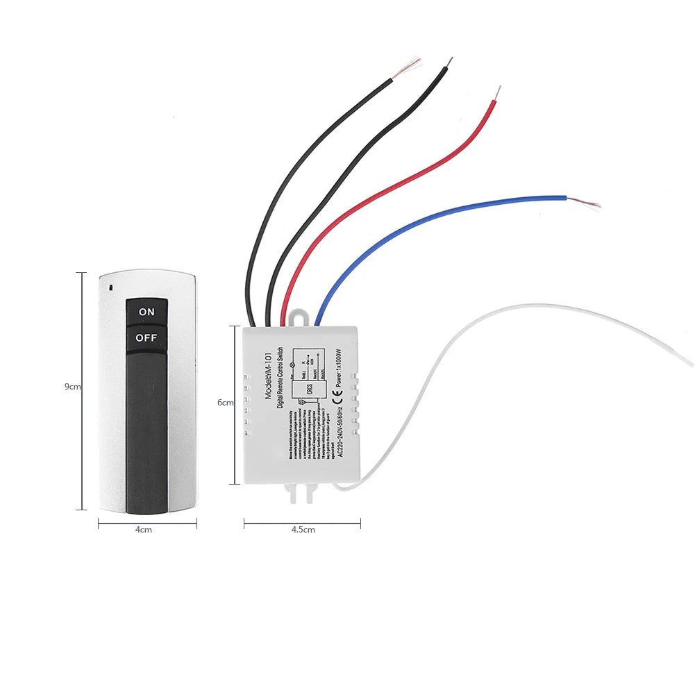 220V Smart Digital Wall Switch Lamp Wireless Radio Remote Control Crystal Lamp Modern Wall Ceiling Lamps Qme