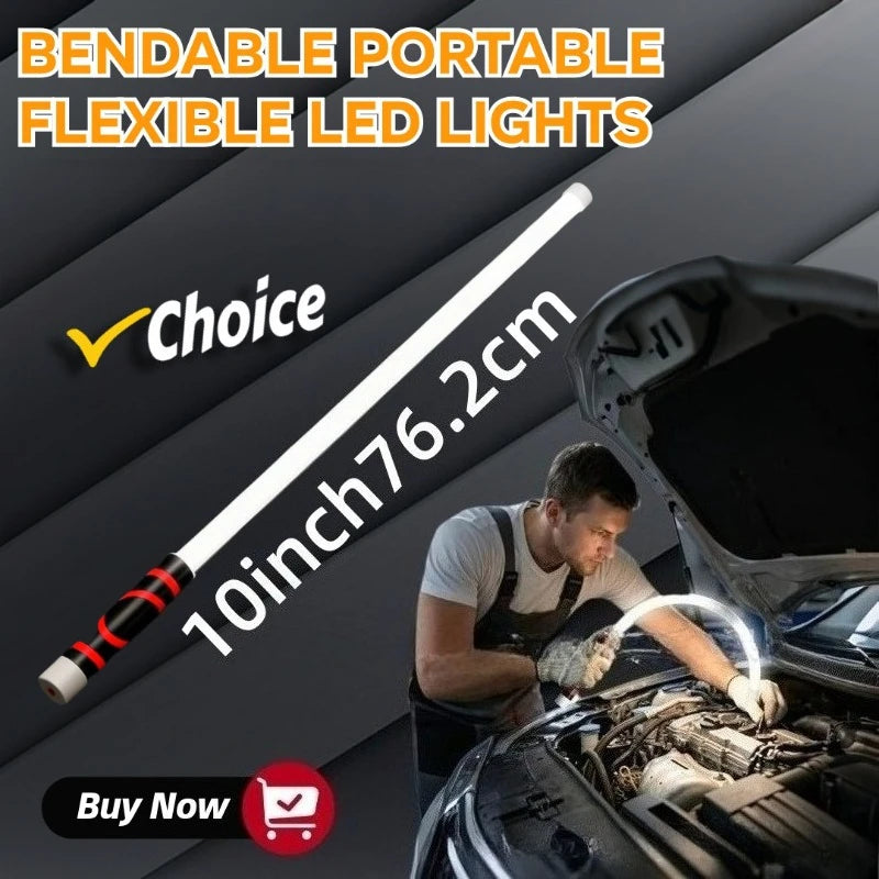Portable Flexible LED Work Light Bendable Flashlight Outdoor Qme