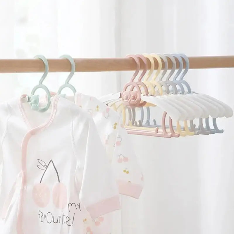 5/10Pcs Baby Clothes Hanger Children's Home Clothes Hanger Extendable Anti Slip Clothes Hanger Baby Specific Clothes Drying Rack Qme