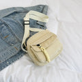 Crossbody Bag For Women Casual Style Zipper Closure Adjustable Strap Large Capacity Multi Pockets Messenger Bags Shoulder Purse Qme White