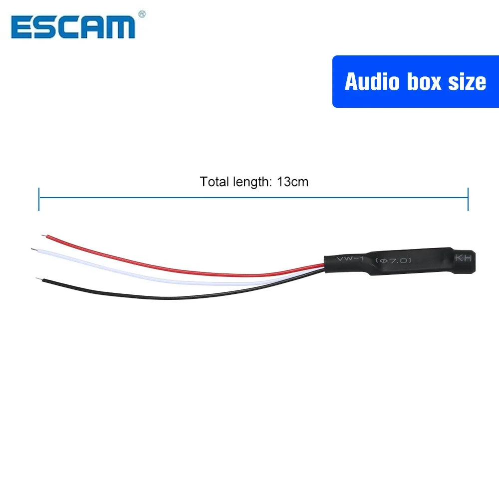 ESCAM Super Mini Microphone Sound Monitor Audio Pickup Security Listening for CCTV Camera Audio Camera Qme