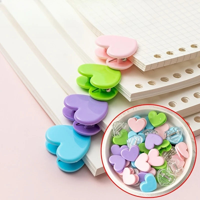 Multi functional love clip, colorful storage corner clip, simple ins file, hand account, bill clip, sealing clip Qme