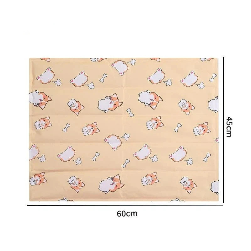 Reusable Pet Cooling Mat Waterproof Gel Pad Dogs Cats Summer Non Qme A9