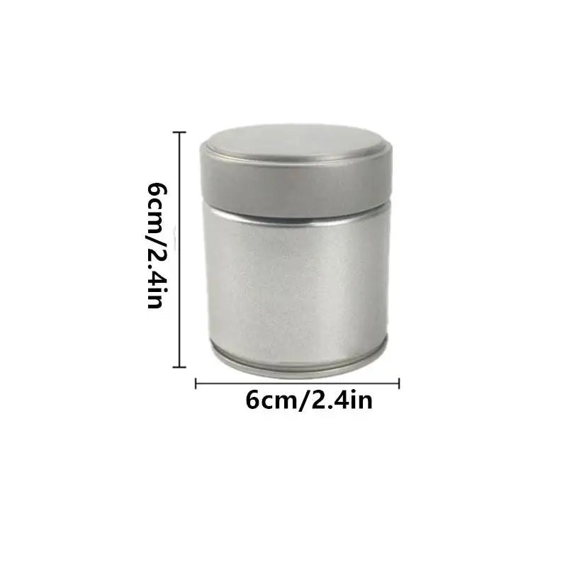 Portable Mini Matcha Powder Can Thick Tinplate Tea Sealed Jar Spice Qme